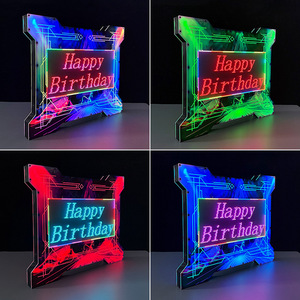 LED Illuminated <b>Sign</b> Rectangular Programmable Scrolling Display Seven Color <b>Light</b> Bar KTV Party Prop - Product Image 2