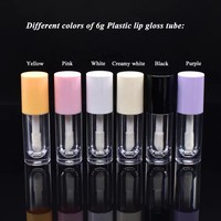 Meilleure vente 6ml Mini baume à lèvres tube cosmétique brillant à lèvres flacons contenant avec insert en plastique pour femmes