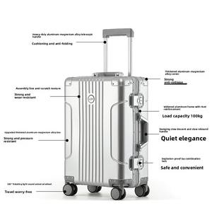 Valises de voyage de luxe en gros, bagages à main, valises en aluminium, valises noires et argentées, valises de <span class=keywords><strong>cabine</strong></span> combinées - Product Image 2