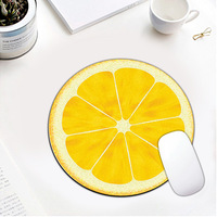 Tapis de souris rond en caoutchouc Lulin Anime avec base antidérapante et bord cousu 220x220mm pour PC/ordinateur portable