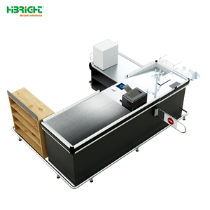 Mostrador de Caja Combinado Popular de Alta Luminosidad con Cinta Transportadora para Supermercados y Tiendas de Abarrotes - Product Image 1