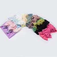 Neues Baby-Stirnband in Uni-Farbe mit Schleife, weiches, bequemes Haar-Accessoire für Neujahr und Weihnachten für Kinder