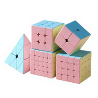 Vente en gros de cubes de puzzle sans autocollants de couleur macaron pour enfants, pyramides de puzzle éducatives pour les enfants, en classe et en cadeau
