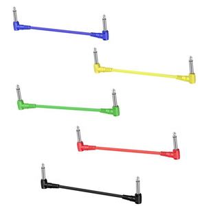 <span class=keywords><strong>สาย</strong></span>เคเบิลเอฟเฟคกีตาร์ไฟฟ้า ทองแดง ขนาด 6.35 มม. ข้อต่อ 90 องศา แบบสองข้อ - Product Image 1