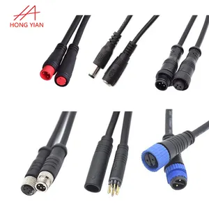 Tùy biến đúc Cáp M8 M12 M16 M19 IP65 IP67 IP68 IEC 2-9pins điện kết nối không thấm nước Cáp