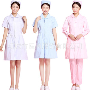 Uniforme de travail de stage, uniforme d'infirmière, veste blanche à manches longues à manches courtes, col de poupée, <span class=keywords><strong>pharmacie</strong></span> d'hôpital - Product Image 5