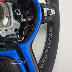 Mise à niveau personnalisée couverture complète Alcantara m Performance pour <span class=keywords><strong>BMW</strong></span> Série <span class=keywords><strong>5</strong></span> F30 F10 F32 F90 <span class=keywords><strong>F80</strong></span> F82 F87 Volant - Product Image 4