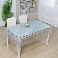 Nappe en PVC transparente RNPT, imperméable, en vinyle, pour table à manger, protection anti-rayures