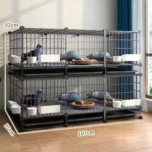 Custom foldable stackable breeding bird cages bird cage garden decor big metal bird cage