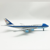 Modèle d'avion en métal moulé sous pression Boeing 747-200B Air Force One de 20 cm avec trains d'atterrissage