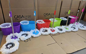 Herramientas <span class=keywords><strong>de</strong></span> Limpieza 2026, Artículos para el Hogar, Trapeador con Mango Telescópico y Cubeta, Trapeador <span class=keywords><strong>de</strong></span> Manos Libres, Tambor <span class=keywords><strong>de</strong></span> Plástico - Product Image 3