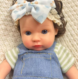 2025 Neuerscheinung <span class=keywords><strong>Premium</strong></span> 13-Zoll Lockiges Haar Weiche Lebensechte Silikon-Reborn-Babypuppen Vollkörper Kinder-Lernspielzeug MLF - Product Image 4