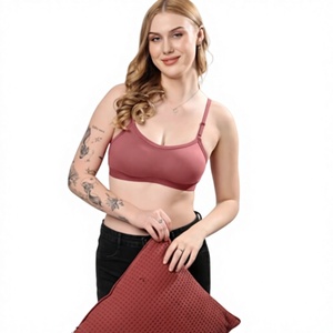 Sujetador Deportivo de Poliéster y Algodón para Mujer, para Gimnasio, Fitness, Yoga, Running, Ejercicio, Ropa Deportiva Elástica, Transpirable, Cómoda, Ajustable - Product Image 1