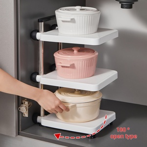 New Pot Rack Pot Organizer <b>Under</b> Sink Kitchen Sink Organizer Kitchen Rack Steel Pot Holder Sink Rack Accessories Cookware - Product Image 4