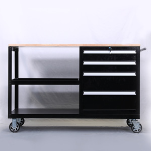 Armoire d'établi roulante robuste à 9 tiroirs avec personnalisation OEM Armoire à outils de rangement pour garage d'atelier avec poignée - Product Image 4