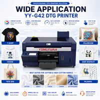 Impresora Directa a Prenda YY G42 con Cabezales de Impresión Duales KS1680H, Máquina DTG de Doble Estación para Personalización de Ropa de Algodón