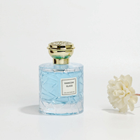 Flacon de parfum en verre vide de 100 ml, vente en gros, forme cylindrique ronde avec pulvérisateur pour huile parfumée