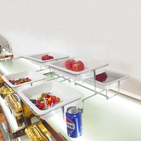 Support de service moderne simple à 3 niveaux avec plateaux en porcelaine support pliable et robuste ensemble d'assiettes de présentation de gâteaux de mariage pour fête d'anniversaire