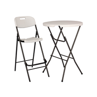 Table de bar pliante en plastique, tabouret haut, mobilier de bar, mobilier commercial