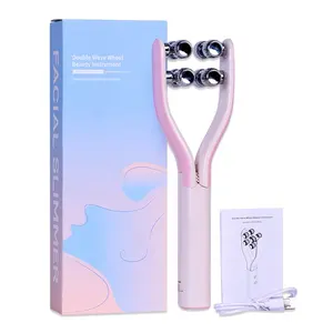 Anti Aging Chin Face Slimming Lift Massager Device Y Shape Double Chin Reducer Body Massager EMS Neck Face Lifting Massager
