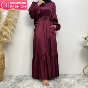 65310 #   Robe longue en satin pour femmes musulmanes, vêtements de haute qualité, design élégant, vente en gros - Product Image 1