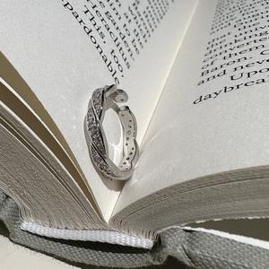 Anillo de Plata Pura S925 con Patrón Trenzado, Diseño Romántico Vintage con Microincrustaciones, Diseño Abierto y Moderno - Product Image 4