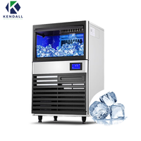 Machine à glaçons industrielle en acier inoxydable avec système de refroidissement par eau, haute productivité, 220V/380V