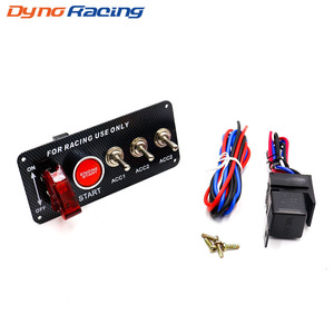 Interruptor Automático Combinado Cinco en Uno, de Fibra de Carbono, LED, Encendido con un Solo Botón, con Tres Posiciones, Panel de Modificación de Automóviles - Product Image 1