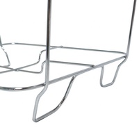 Support de buffet demi-taille en fil métallique pour chauffe-plat, cadre chromé, pour événements, fêtes et mariages