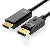 Cable Adaptador DP a HDTV Nuevo con Protección OTP Chapado en Oro de 4K HD 30Hz para PC, Laptop y TV, 1.8m