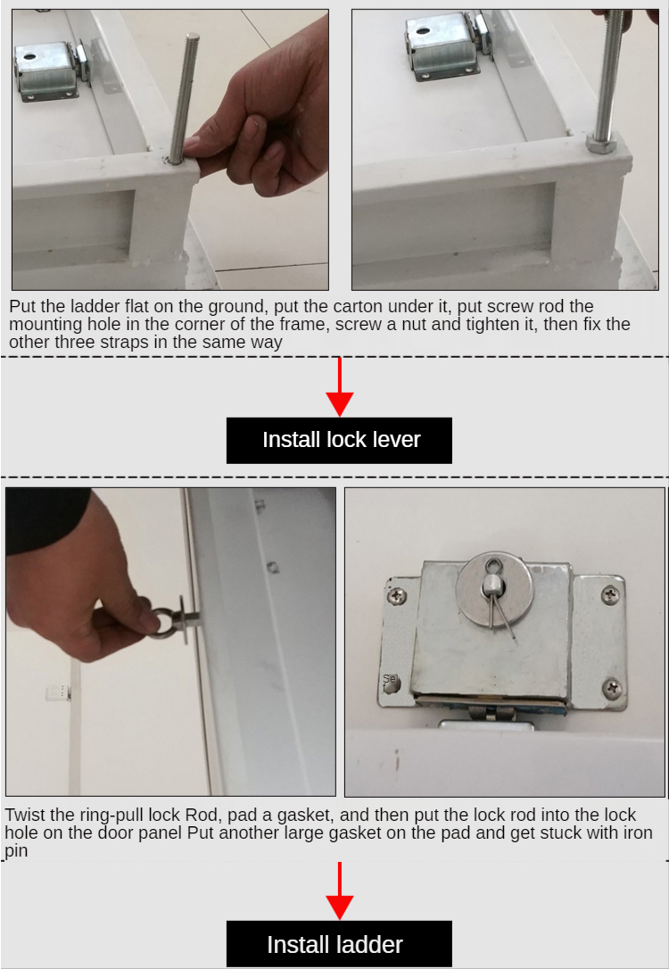 Electric Remote Control Attic Ladder Loft Door Ladder