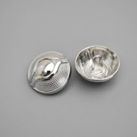 Personalizar Botón de aleación de zinc de lujo de metal personalizado de 20cm de tamaño botones de color plateado para la ropa