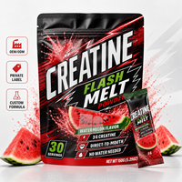 Bubuk Creatine Flash Melt Rasa Semangka 3g Kemasan 30 Stick, Langsung Masukkan ke Mulut Tanpa Perlu Air, Produsen OEM