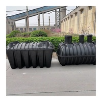 Traitement des eaux usées, biodigesteur de 1000 gallons pour la maison / Système de fosse septique biologique en plastique PP PE à 3 compartiments de 1000 gallons intégré