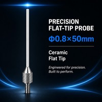 Sonde à pointe plate en céramique SD0.80X50mm, filetage M2.5, stylet de mesure de précision pour indicateur à cadran, pièce de rechange pour micromètre
