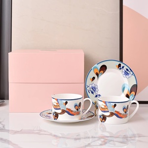 Venta al por mayor: Tazas de porcelana fina de estilo europeo, de lujo ligero y diseño creativo, ecológicas, para restaurante y té de la tarde. - Product Image 5