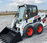 Qualitätsgarantie, Top-Zustand, Standard-Kompaktlader mit kompletter Arbeitsausstattung, Bobcat S450 für den grenzüberschreitenden Exporthandel