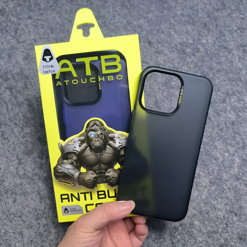 ATB Anti Yellow Frosted Skin-sensitive Suction Phone Case Translúcido TPU Funda protectora trasera