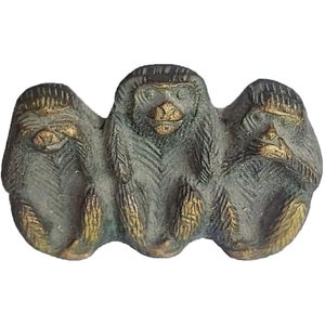 PARIJAT Artisanat Chinois Fengshui Collection En Laiton Singe Statue Maison Bureau Décoratif Animaux Sculptures À La Main pour La Maison - Product Image 3