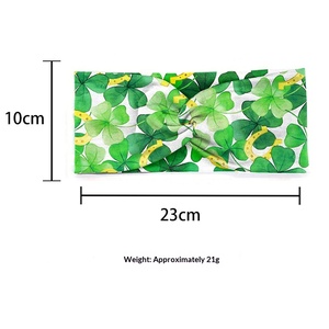 Bandeau élastique à imprimé trèfle irlandais pour la Saint-Patrick, idéal pour le sport, le yoga, accessoire pour cheveux, occasion de mariage - Product Image 2