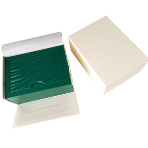 Green Custom <b>Wood</b> <b>Watch</b> Box with Protective PU and MDF Material High End Brands Packaging Case with Certificate Book - Product Image 3