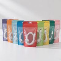 Bolsa de plástico con cremallera personalizada Línea DE DATOS Embalaje de cable USB Cajas de teléfono Bolsas de plástico de lujo