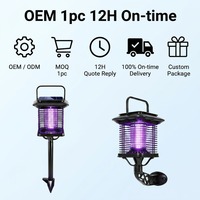 Groothandel Zonne-aangedreven Muggenlamp Buiten Waterdicht UV LED Insectenverjager 4000mAh Zonne-energie USB Dubbele Oplading Tuin OEM