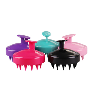 Private Logo Biodegradable Wheat Straw Hair Shampoo <b>Brush</b> Silicone Hair <b>Scalp</b> Massager - Product Image 1