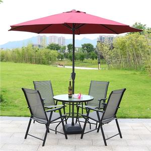 OEM Outdoor salvaspazio Set di lusso pieghevole in metallo tavolo da giardino e sedia con sedia impilabile per bar ristorante - Product Image 6