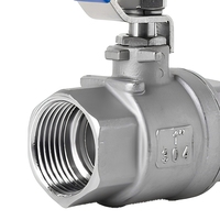 Vanne à boisseau sphérique pour pipeline en acier inoxydable 201, filetage femelle, pour isolation de milieux acides, fournisseur industriel, usine de sourcing