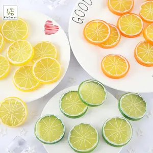 Имитация фруктов искусственная пена мини ломтики лимона кухня ресторан украшение дома витрина