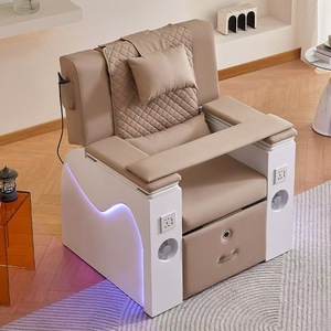 Multifunctional Custom Color and Logo Eyelash <b>Extensions</b> <b>Nail</b> Salon Pedicure Spa Chair with Massage Wave Drain Pump - Product Image 6