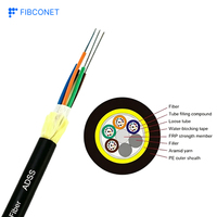 Kabel Serat Optik ADSS Singlemode 12/24/48/96/144 G652D untuk Pemasangan Udara FTTH