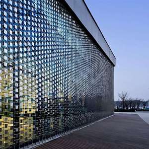 Façade de bâtiment de mur rideau brillant extérieur de mur rideau en aluminium entraîné par le vent - Product Image 2